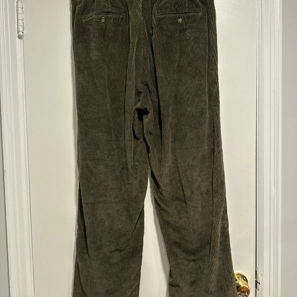 VTG 90s Joseph Abboud Men Sz:36L Brown Corduroy Pants Grunge Baggy Grandpacore